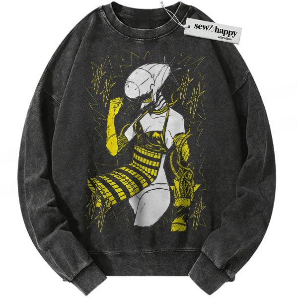 Wash Sweatshirt Reze Sweatshirt, Bomb Girl Sweatshirt, Bomb Devil Sweatshirt, Chainsaw Man Sweatshirt, Anime Sweatshirt, Vintage Sweatshirt