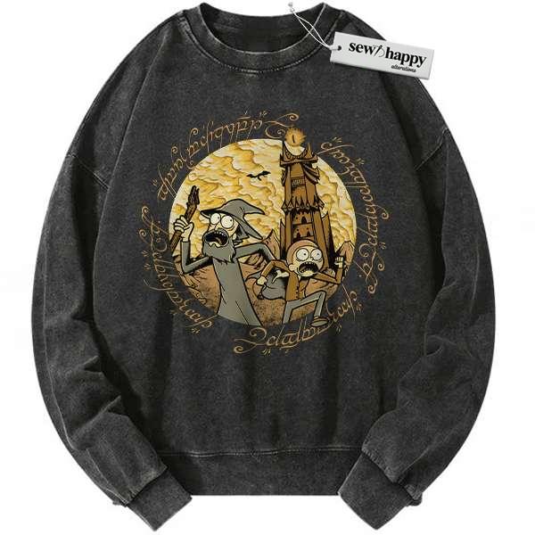 Wash Sweatshirt Rick and Morty Sweatshirt, Animated Sweatshirt, Vintage Sweater