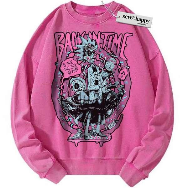 Wash Sweatshirt Rick and Morty Sweatshirt, Animated Sweatshirt, Vintage Sweater