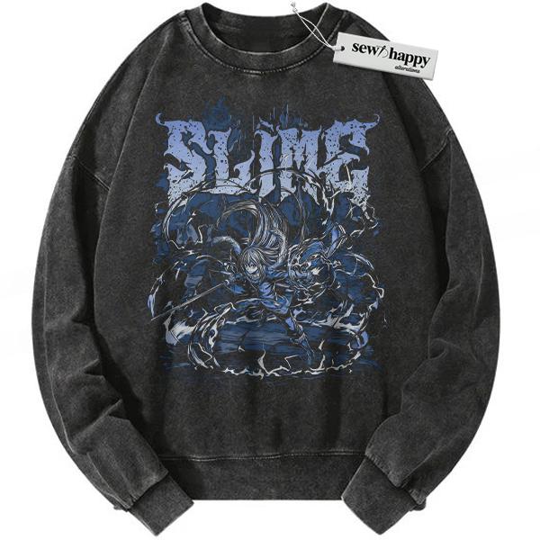 Wash Sweatshirt Rimuru Tempest Sweatshirt, That Time I Got Reincarnated as a Slime Sweatshirt, Anime Sweatshirt, Vintage Sweater