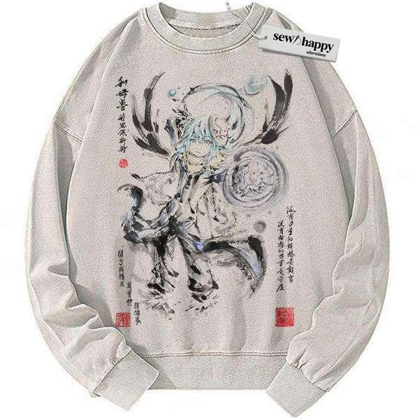 Wash Sweatshirt Rimuru Tempest Sweatshirt, That Time I Got Reincarnated as a Slime Sweatshirt, Anime Sweatshirt, Vintage Sweatshirt