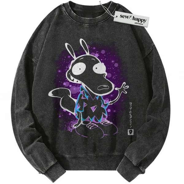 Wash Sweatshirt Rocko's Modern Life Sweatshirt, Animated Sweatshirt, Vintage Sweatshirt