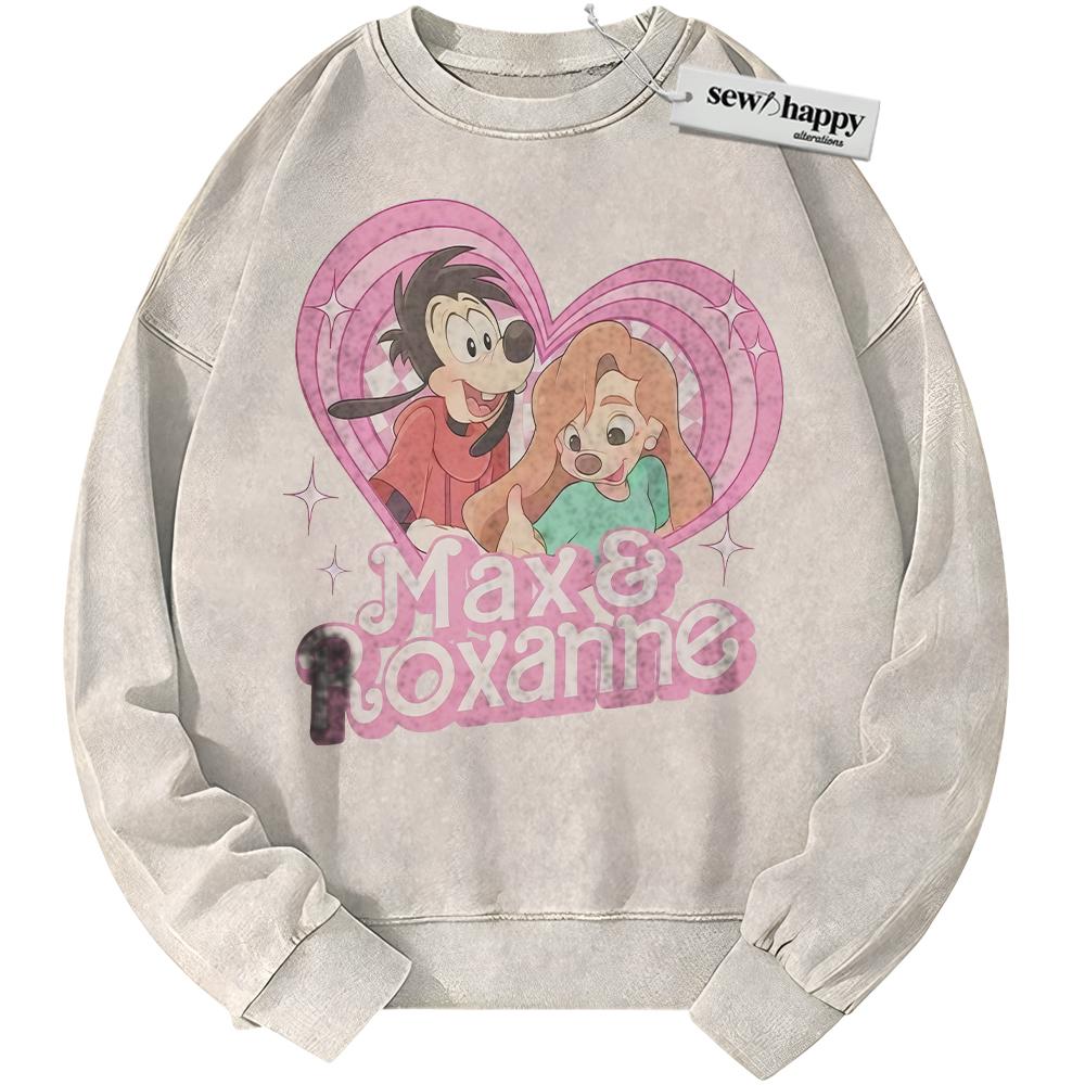 Wash Sweatshirt Roxanne Sweatshirt, A Goofy Movie Sweatshirt, Valentine's Day Sweatshirt, Animated Sweatshirt, Vintage Sweater