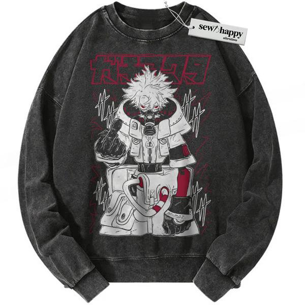 Wash Sweatshirt Rudo Surebrec Sweatshirt, Gachiakuta Sweatshirt, Anime Sweatshirt, Vintage Sweatshirt