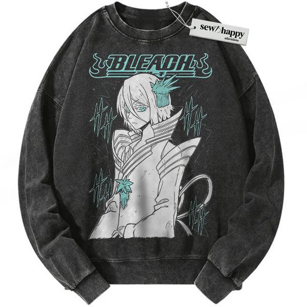 Wash Sweatshirt Rukia Kuchiki Sweatshirt, Bleach Sweatshirt, Anime Sweatshirt, Vintage Sweatshirt