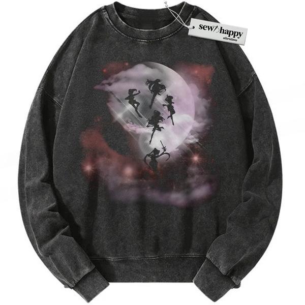 Wash Sweatshirt Sailor Moon Sweatshirt, Anime Sweatshirt, Vintage Sweatshirt