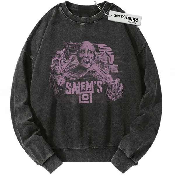 Wash Sweatshirt Salem's Lot Sweatshirt, Halloween Sweatshirt, Horror Movie Sweatshirt, Vintage Sweater