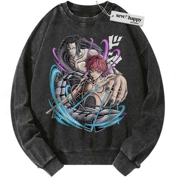 Wash Sweatshirt Sasori Sweatshirt, Naruto Sweatshirt, Anime Sweatshirt, Vintage Sweatshirt