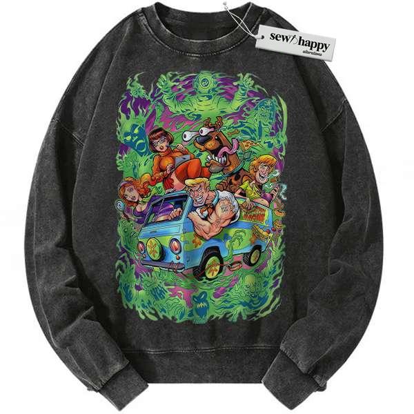 Wash Sweatshirt Scooby-Doo Sweatshirt, Animated Sweatshirt, Vintage Sweater