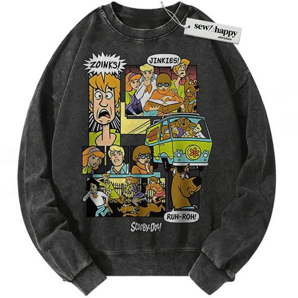 Wash Sweatshirt Scooby-Doo Sweatshirt, Animated Sweatshirt, Vintage Sweatshirt