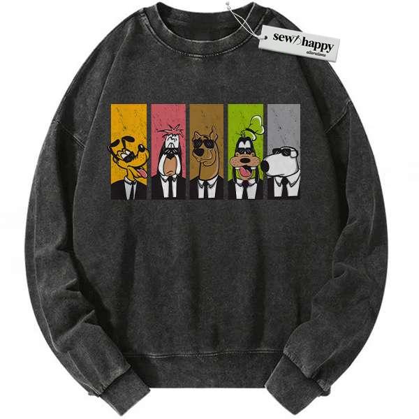 Wash Sweatshirt Scooby-Doo Sweatshirt, Goofy Sweatshirt, Pluto Sweatshirt, Cartoon Sweatshirt, Vintage Sweater