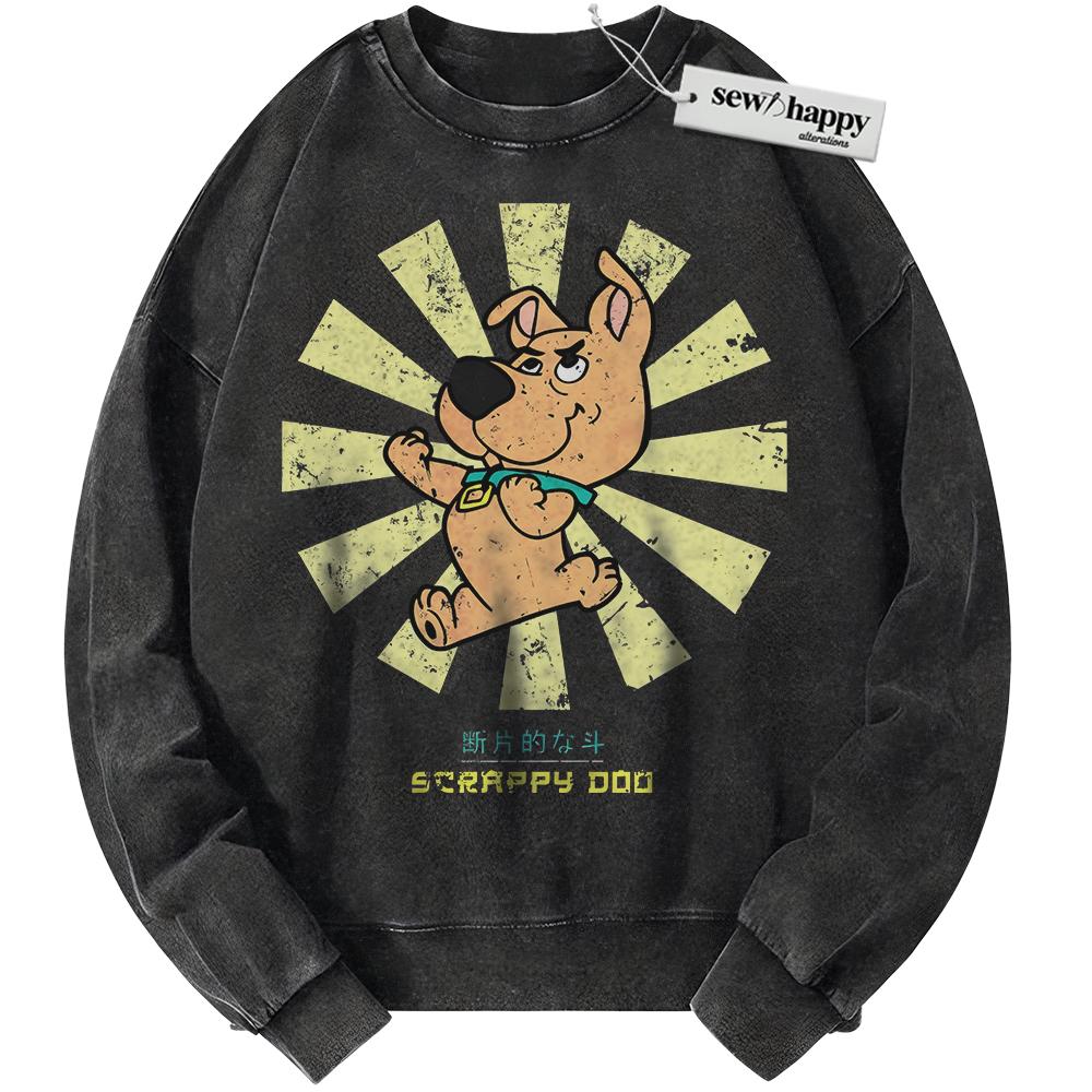 Wash Sweatshirt Scrappy-Doo Sweatshirt, Scooby-Doo Sweatshirt, Animated Sweatshirt, Vintage Sweater