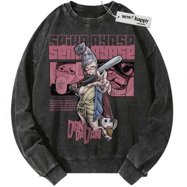Wash Sweatshirt Seiko Ayase Sweatshirt, Dandadan Sweatshirt, Anime Sweatshirt, Vintage Sweatshirt