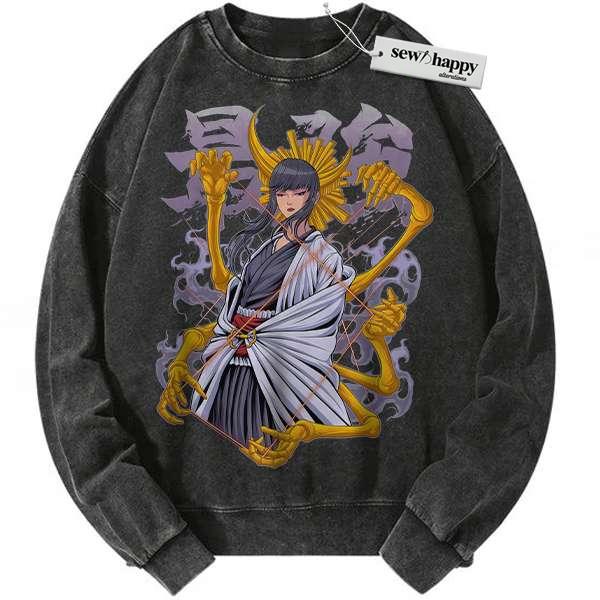 Wash Sweatshirt Senjumaru Shutara Sweatshirt, Bleach Sweatshirt, Anime Sweatshirt, Vintage Sweatshirt