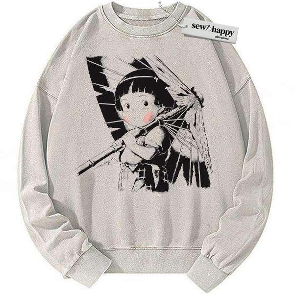 Wash Sweatshirt Setsuko Yokokawa Sweatshirt, Grave of the Fireflies Sweatshirt, Studio Ghibli Sweatshirt, Anime Sweatshirt, Vintage Sweater