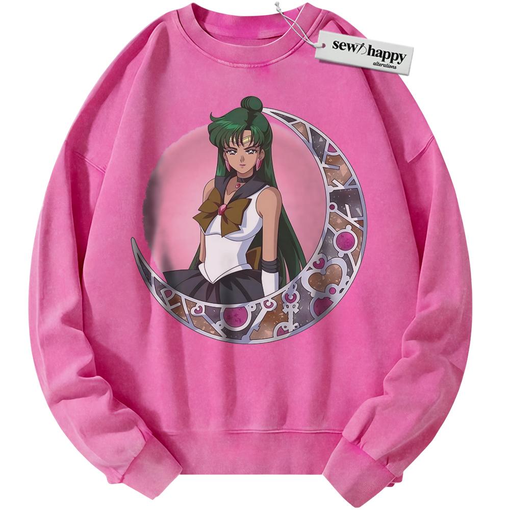 Wash Sweatshirt Setsuna Meiou Sweatshirt, Sailor Pluto Sweatshirt, Sailor Moon Sweatshirt, Anime Sweatshirt, Vintage Sweater