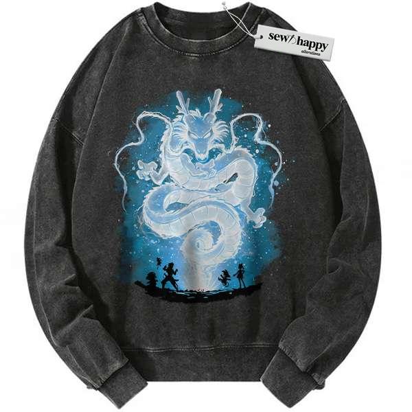 Wash Sweatshirt Shenron Sweatshirt, Dragon Ball Z Sweatshirt, DBZ Sweatshirt, Anime Sweatshirt, Vintage Sweater