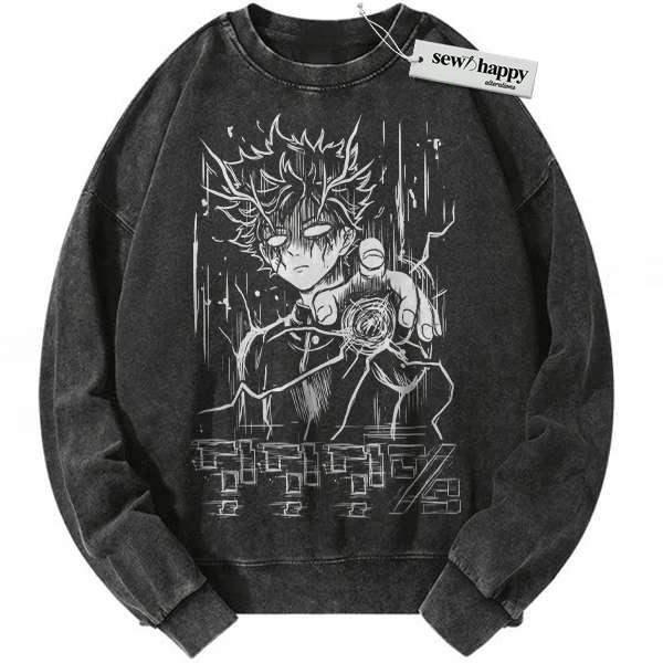 Wash Sweatshirt Shigeo Kageyama Sweatshirt, Mob Psycho 100 Sweatshirt, Anime Sweatshirt, Vintage Sweater