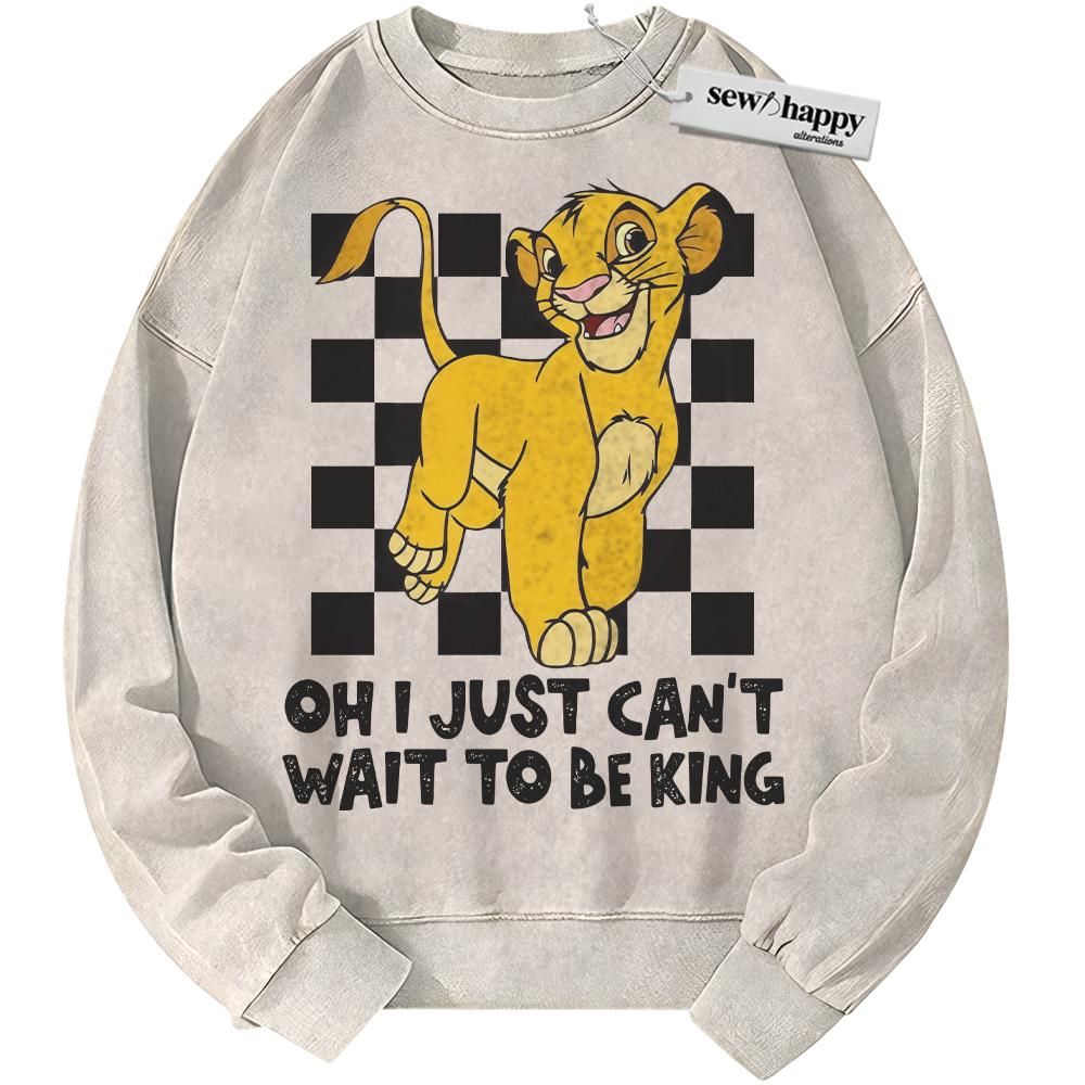 Wash Sweatshirt Simba Sweatshirt, The Lion King Sweatshirt, Animated Sweatshirt, Vintage Sweater