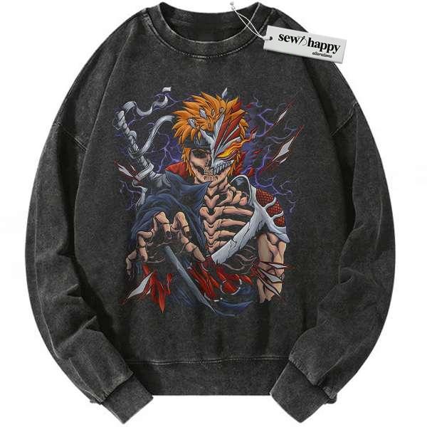 Wash Sweatshirt Skeleton Pain - Nagato Uzumaki Sweatshirt, Naruto Sweatshirt, Anime Sweatshirt, Vintage Sweatshirt