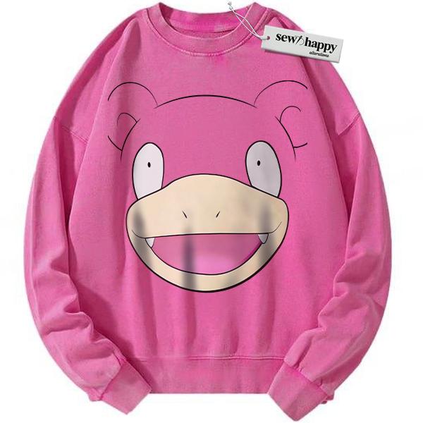 Wash Sweatshirt Slowpoke Sweatshirt, Pokemon Sweatshirt, Anime Sweatshirt, Vintage Sweatshirt