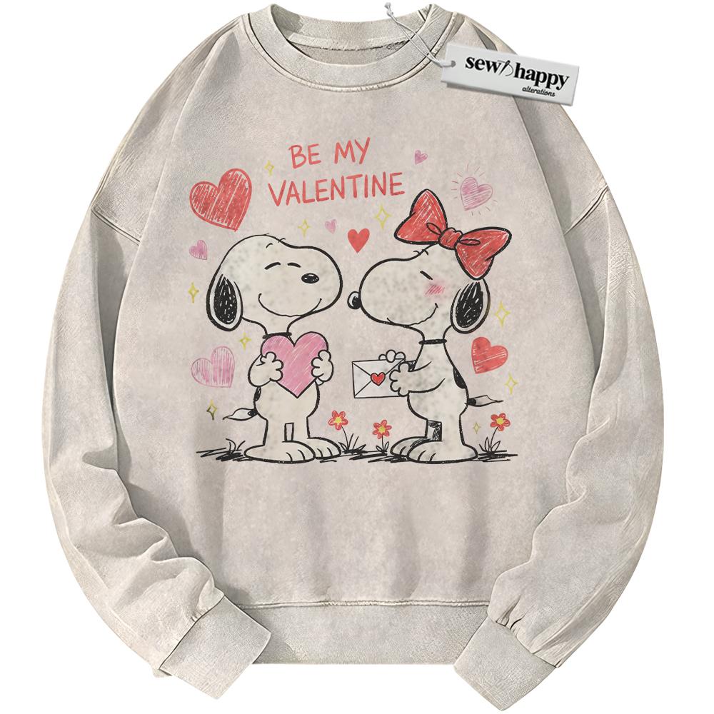 Wash Sweatshirt Snoopy Sweatshirt, Peanuts Sweatshirt, Valentine's Day Sweatshirt, Animated Sweatshirt, Vintage Sweater