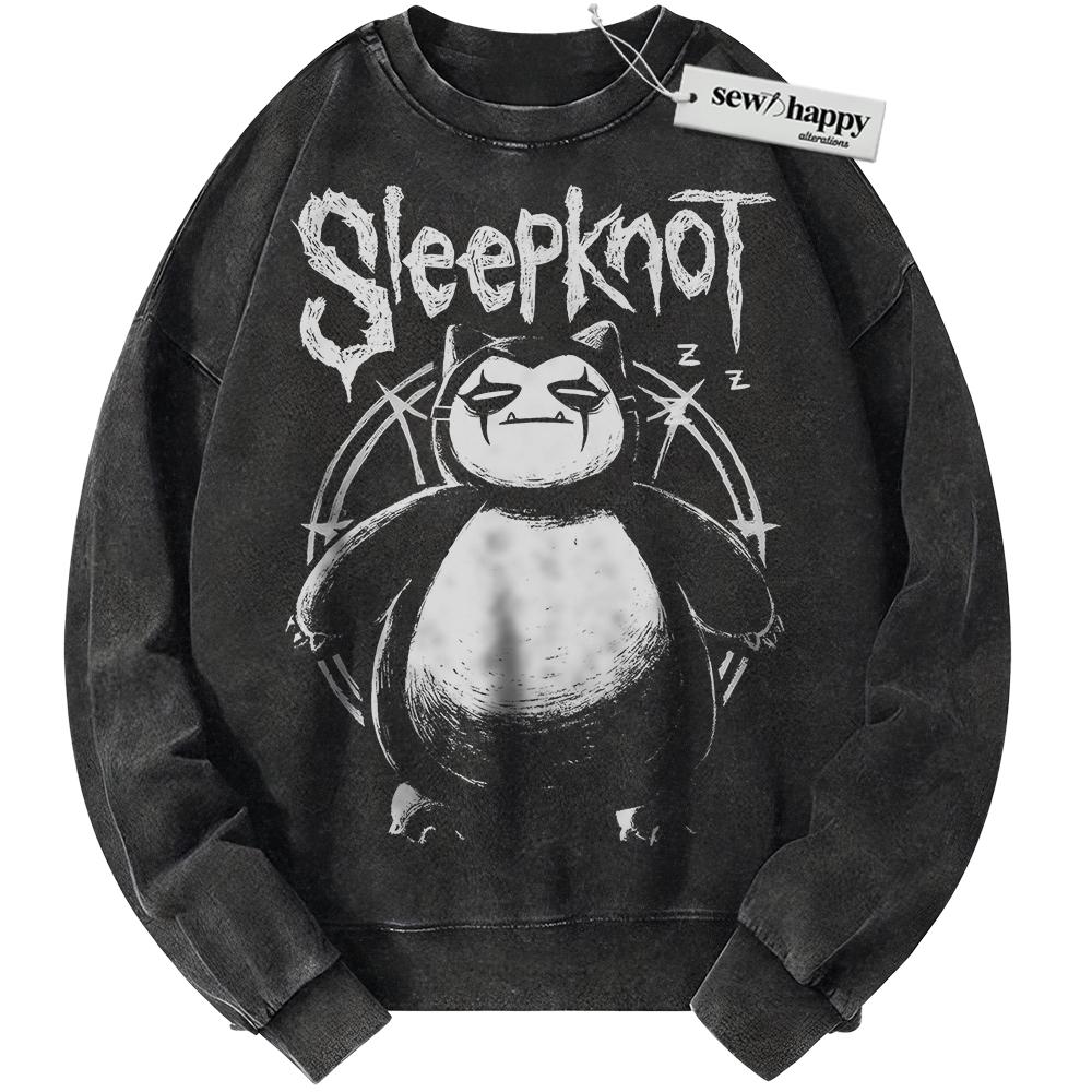 Wash Sweatshirt Snorlax Sweatshirt, Pokemon Sweatshirt, PKM Sweatshirt, Anime Sweatshirt, Vintage Sweater
