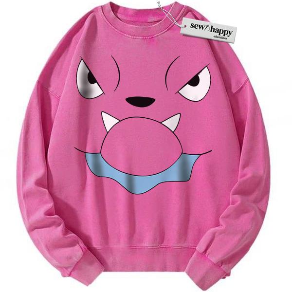 Wash Sweatshirt Snubbull Sweatshirt, Pokemon Sweatshirt, Anime Sweatshirt, Vintage Sweatshirt