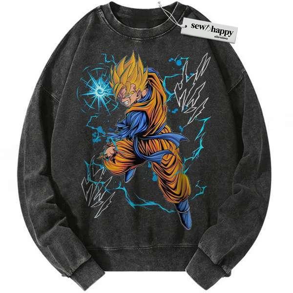 Wash Sweatshirt Son Gohan Sweatshirt, Dragon Ball Sweatshirt, DBZ Sweatshirt, Anime Sweatshirt, Vintage Sweatshirt