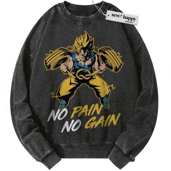 Wash Sweatshirt Son Goku Sweatshirt, Dragon Ball Z Sweatshirt, DBZ Sweatshirt, Anime Sweatshirt, Vintage Sweater