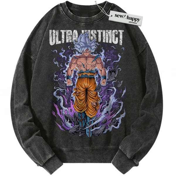 Wash Sweatshirt Son Goku Sweatshirt, Dragon Ball Z Sweatshirt, DBZ Sweatshirt, Anime Sweatshirt, Vintage Sweater
