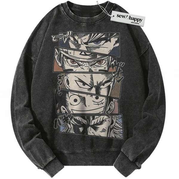 Wash Sweatshirt Son Goku Sweatshirt, Naruto Sweatshirt, Luffy Sweatshirt, Saitama Sweatshirt, All Might Sweatshirt, Anime Sweatshirt, Vintage Sweatshirt