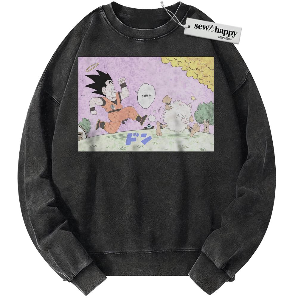 Wash Sweatshirt Son Goku Sweatshirt, Primeape Sweatshirt, Dragon Ball Sweatshirt, Pokemon Sweatshirt, Anime Sweatshirt, Vintage Sweater Wash Sweatshirt Son Goku Sweatshirt, Primeape Sweatshirt, Dragon Ball Sweatshirt, Pokemon Sweatshirt, Anime Sweatshirt, Vintage Sweater - Image 1