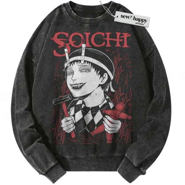 Wash Sweatshirt Souichi Tsujii Sweatshirt, Junji Ito Collection Sweatshirt, Anime Sweatshirt, Vintage Sweatshirt