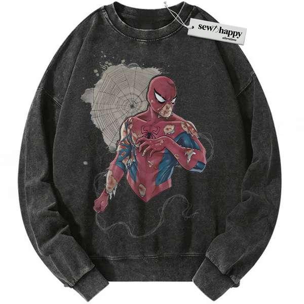 Wash Sweatshirt Spider-Man sweatshirt, Marvel Comics sweatshirt, Vintage Sweater