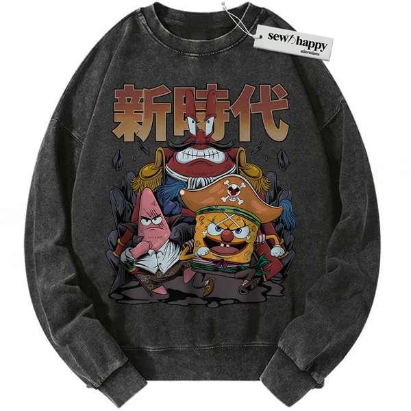 Wash Sweatshirt SpongeBob SquarePants Sweatshirt, Animated Sweatshirt, Vintage Sweatshirt
