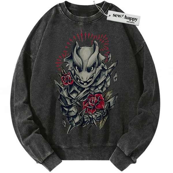 Wash Sweatshirt Steelix Sweatshirt, Pokemon Sweatshirt, Anime Sweatshirt, Vintage Sweater