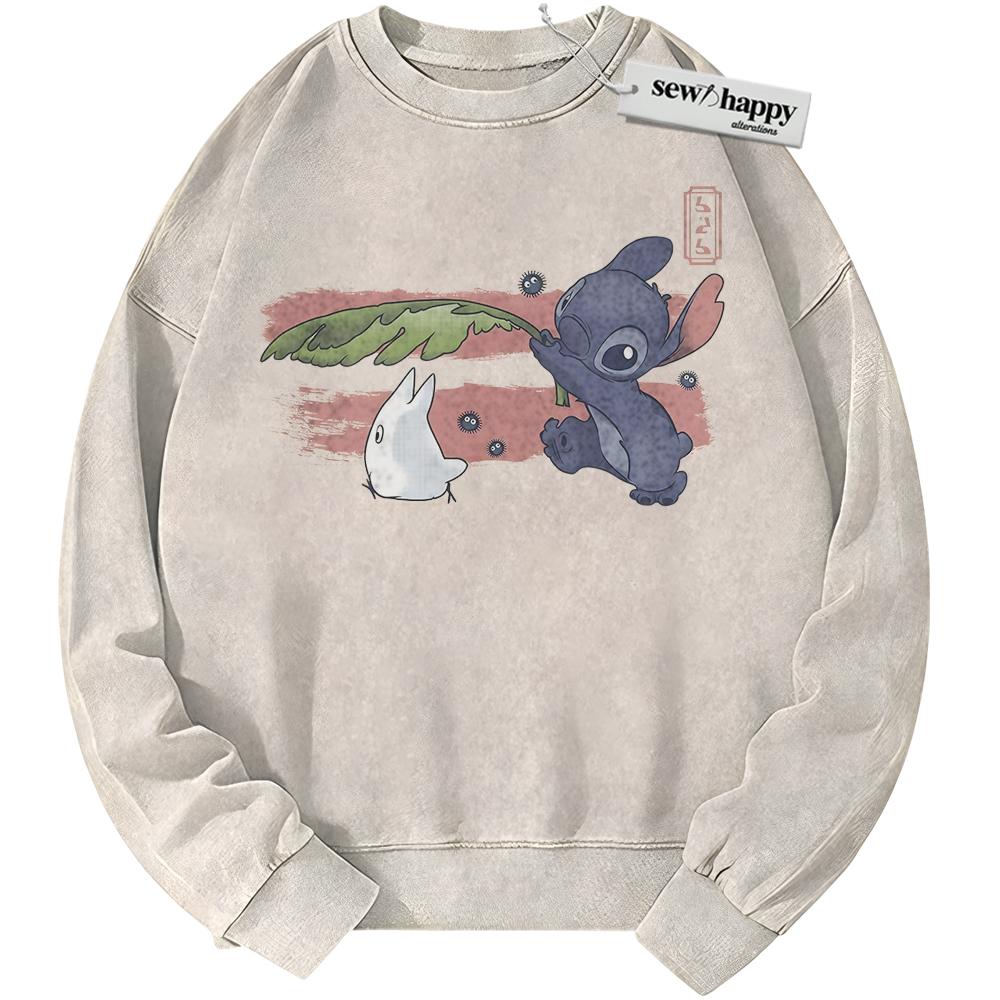 Wash Sweatshirt Stitch Sweatshirt, My Neighbor Totoro Sweatshirt, Studio Ghibli Sweatshirt, Anime Sweatshirt, Vintage Sweater