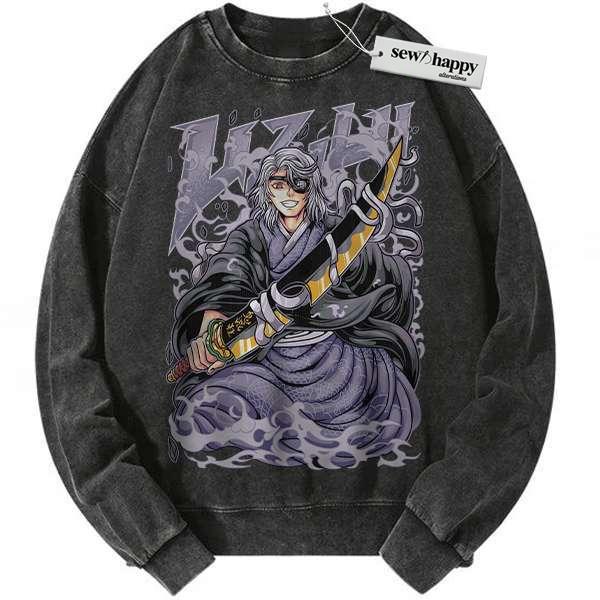 Wash Sweatshirt Tengen Uzui Sweatshirt, Demon Slayer Sweatshirt, Anime Sweatshirt, Vintage Sweatshirt