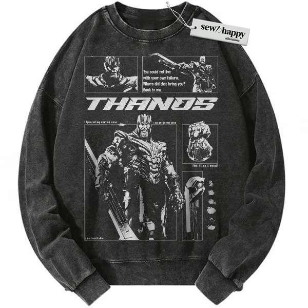 Wash Sweatshirt Thanos Sweatshirt, Marvel Comics Sweatshirt, Vintage Sweater