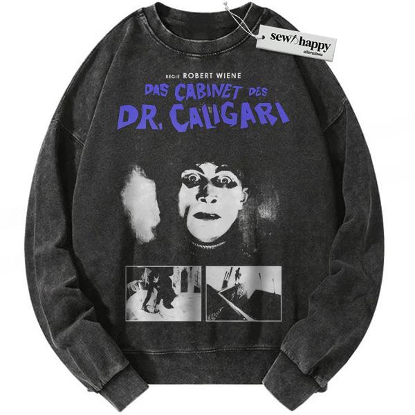 Wash Sweatshirt The Cabinet of Dr. Caligari Sweatshirt, Halloween Sweatshirt, Horror Movie Sweatshirt, Vintage Sweatshirt