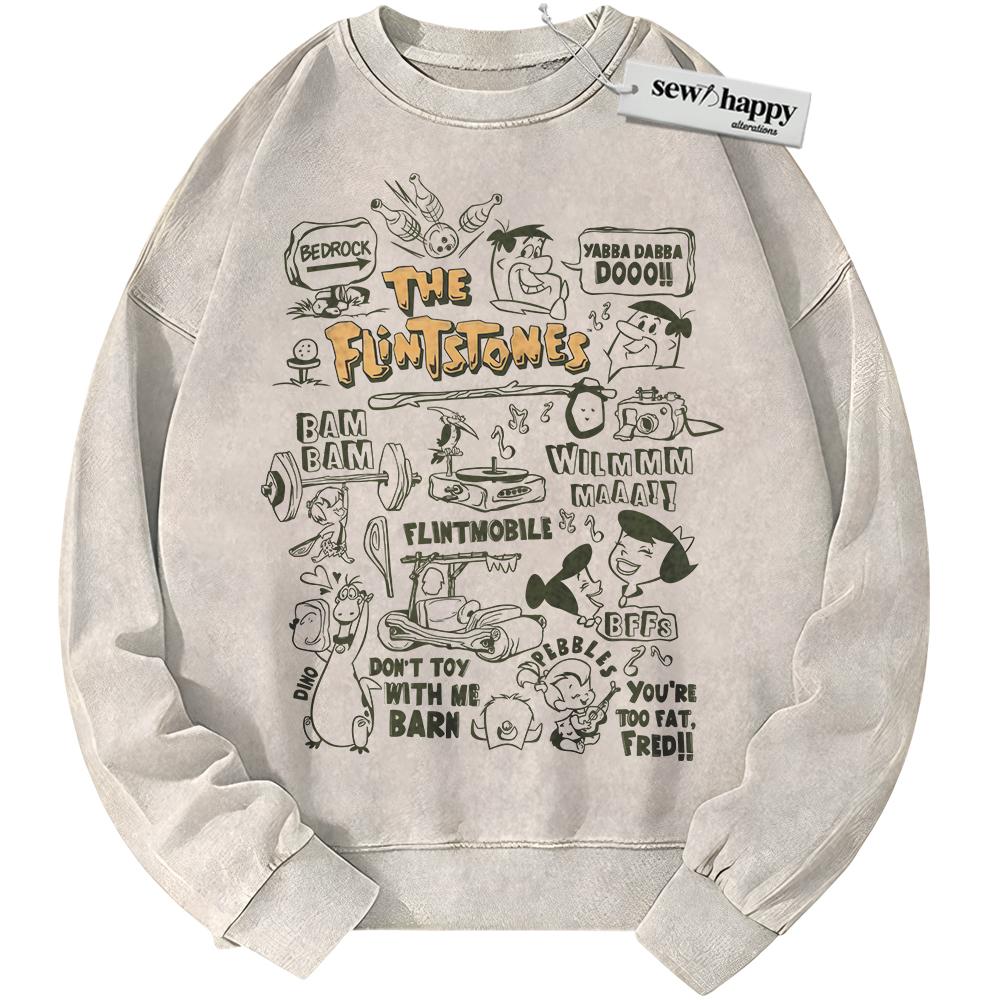 Wash Sweatshirt The Flintstones Sweatshirt, Animated Sweatshirt, Vintage Sweater