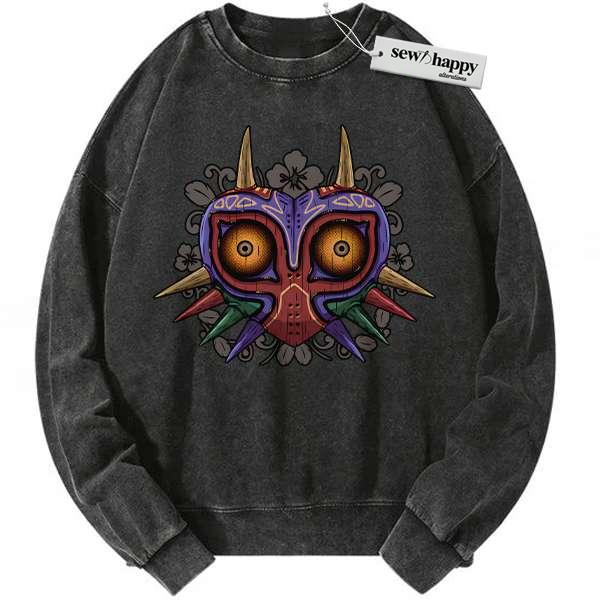 Wash Sweatshirt The Legend of Zelda: Majora's Mask Sweatshirt, Game Sweatshirt, Vintage Sweater