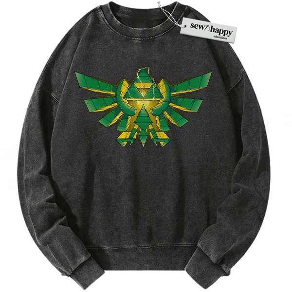 Wash Sweatshirt The Legend of Zelda Sweatshirt, Game Sweatshirt, Vintage Sweater
