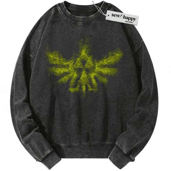 Wash Sweatshirt The Legend of Zelda Sweatshirt, Game Sweatshirt, Vintage Sweater
