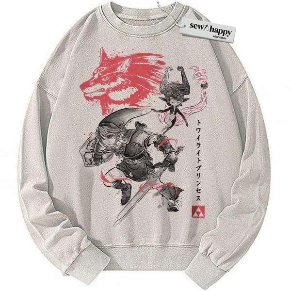 Wash Sweatshirt The Legend of Zelda: Twilight Princess Sweatshirt, Game Sweatshirt, Vintage Sweater