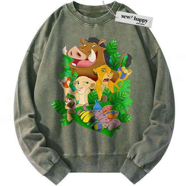 Wash Sweatshirt The Lion King Sweatshirt, Animated Sweatshirt, Vintage Sweatshirt Wash Sweatshirt The Lion King Sweatshirt, Animated Sweatshirt, Vintage Sweatshirt - Image 1