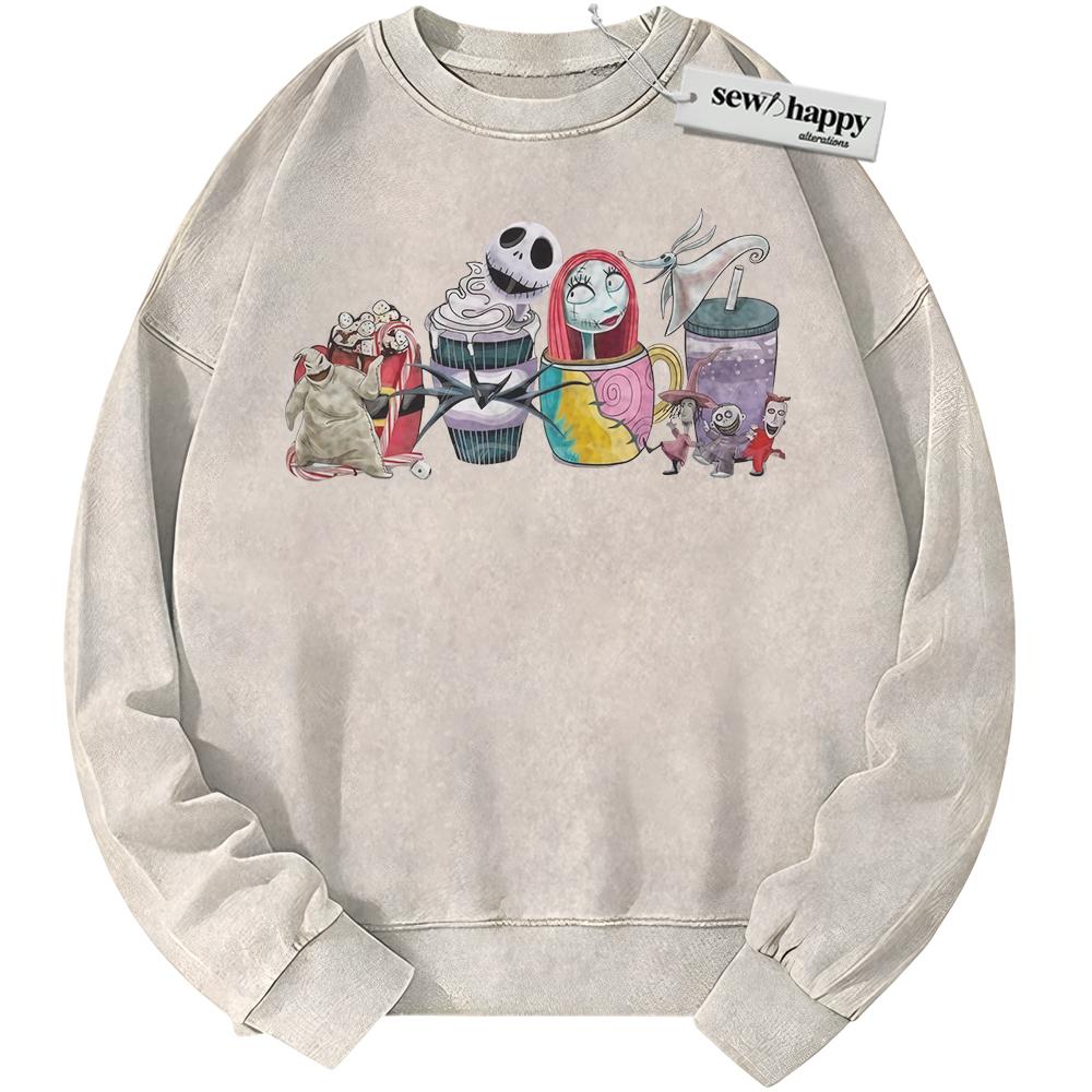 Wash Sweatshirt The Nightmare Before Christmas Sweatshirt, Animated Sweatshirt, Vintage Sweater
