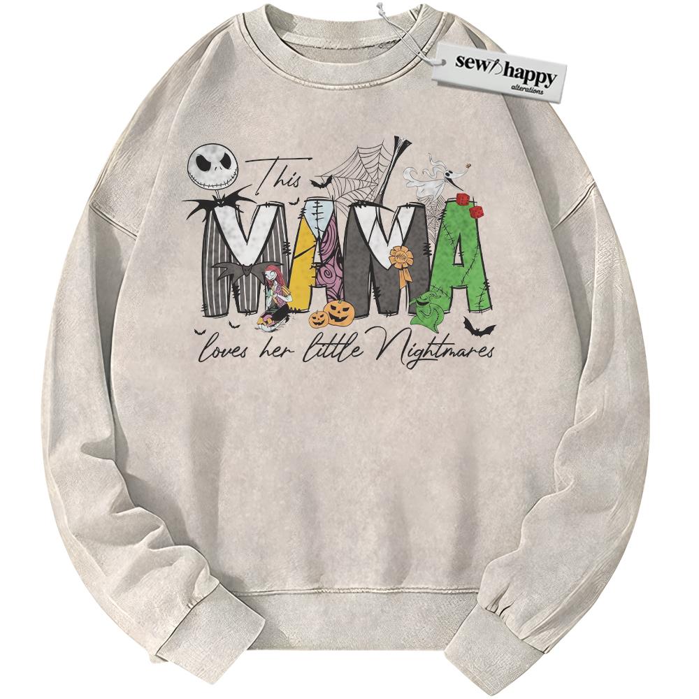 Wash Sweatshirt The Nightmare Before Christmas Sweatshirt, Mother's Day Sweatshirt, Animated Sweatshirt, Vintage Sweater