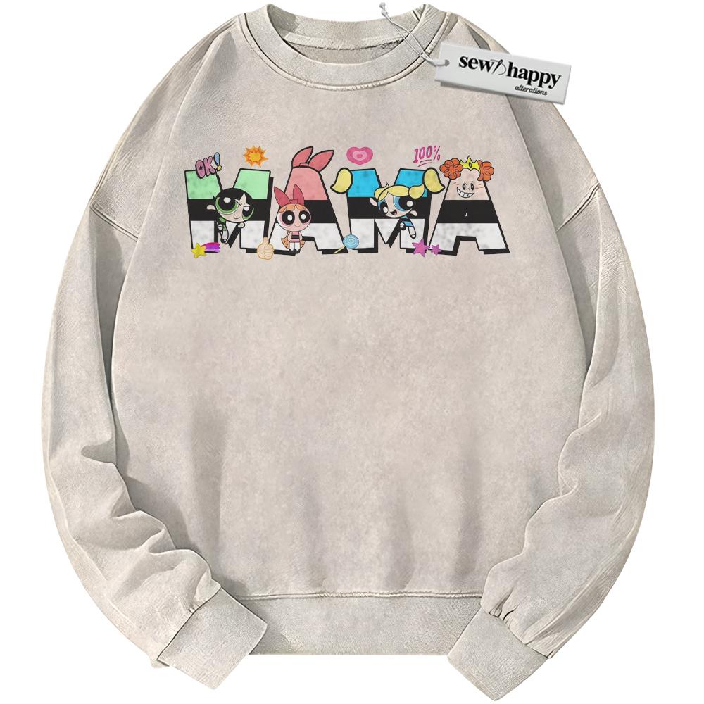 Wash Sweatshirt The Powerpuff Girls Sweatshirt, Mother's Day Sweatshirt, Animated Sweatshirt, Vintage Sweater